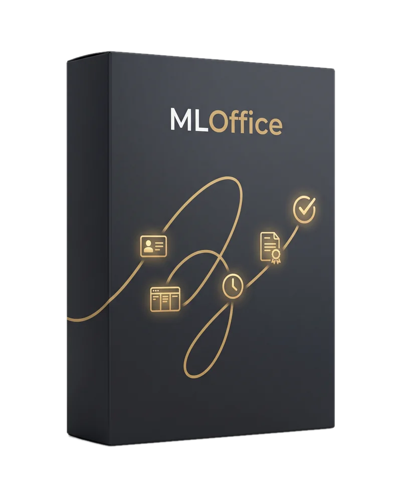 MLOffice Produktbox als Symbol für eine eigenständig betreibbare Unternehmensplattform