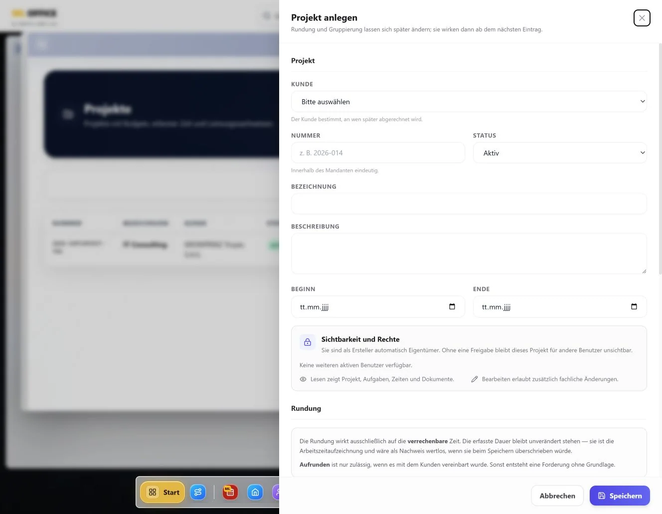 Aktuelle MLOffice Projektanlage für Beratung und IT-Service